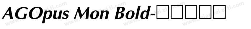 AGOpus Mon Bold字体转换